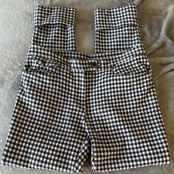 Anthropologie Essential Crop Cuffed Checkered Pants - Picture 5 of 8